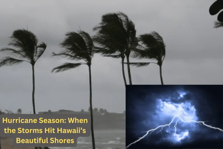 Satellite image of a developing storm system approaching Hawaii, highlighting the potential hurricane threat to the islands