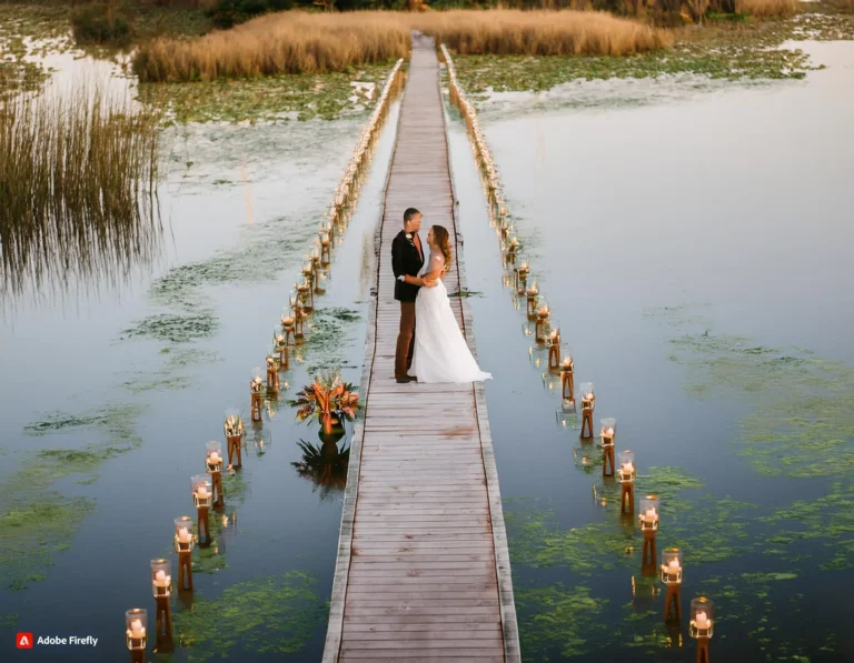 Lana Del Rey and Jeremy Dufrene celebrate their wedding in the Louisiana bayou after obtaining a marriage license, blending romance and nature