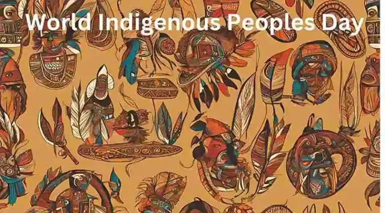 Celebration of World Indigenous Peoples Day with diverse Indigenous cultural displays.